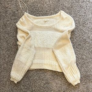 La Hearts Cream Knit Sweater